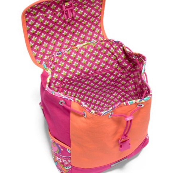 Vera Bradley Retired 2014 Pink Swirls Backpack - Picture 3 of 10